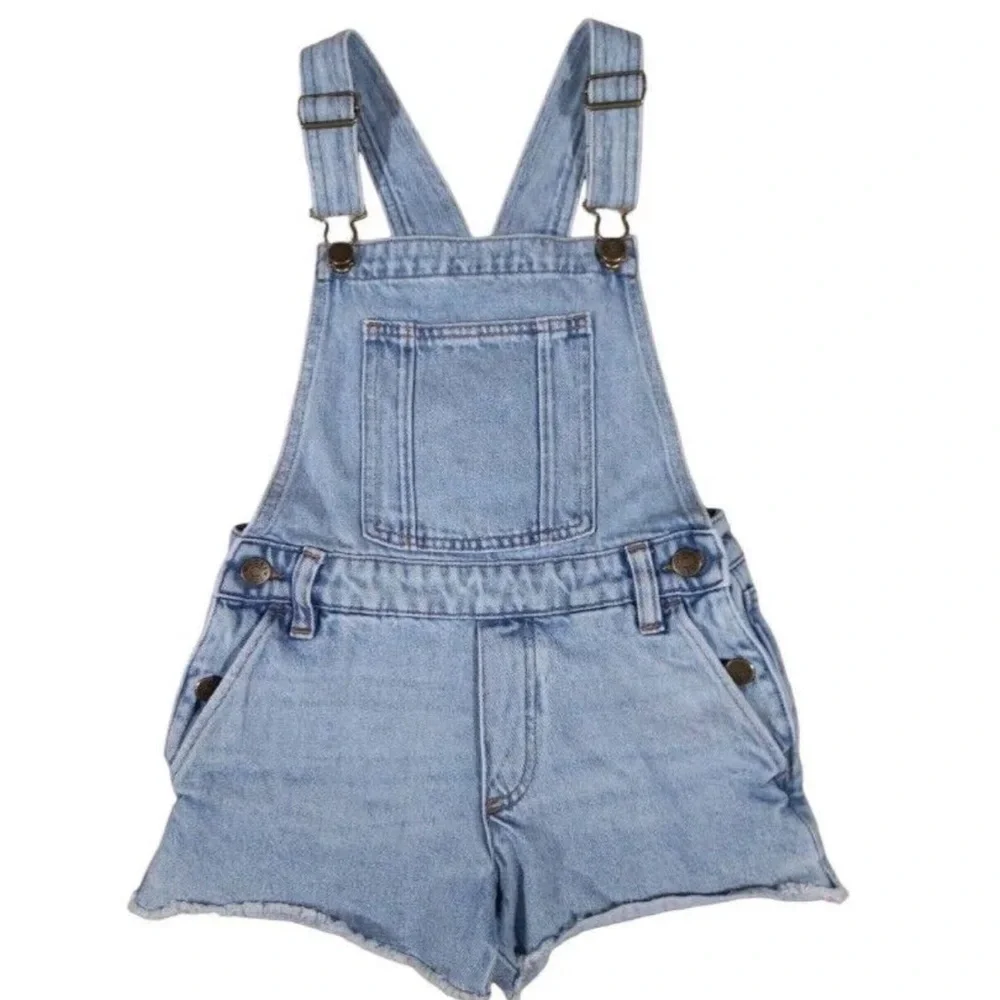 Crewcuts Denim Shorts Overalls 100% Cotton Girls Size 4
